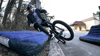 Air Mattress Crashing To Learn A New Trick! - Scotty Cranmer's BMX Journey