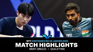 Cho Daeseong vs Sathiyan Gnanasekaran | MS Qual | WTT Contender Rio de Janeiro 2023