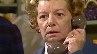 Hilda Ogden is told that Stan has died, November 1984