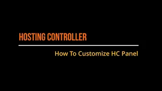 How to Customize Control Panel UI