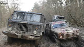 НИВА vs ГАЗ-66 OFF ROAD по танковой дороге (часть-8)