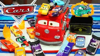 New Disney Cars Color Changers and Red Firetruck Stunt Playset Bumper Save Jackson Storm Paint Job