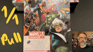 Pulling a unique 1 of 1 Card from a Marvel Annual 2021 | 2022 Hobby Box by Upper Deck