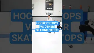 HOCKEY STOPS VS OTHER SKATING STOPS #hockey #hockeycoach