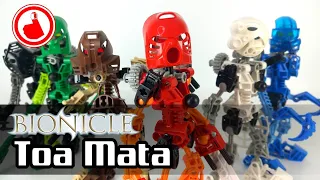 Lego Bionicle Review: 2001 Toa Mata. Tahu, Lewa, Kopaka, Pohatu, Gali, Onua, Kanohi Masks and more!