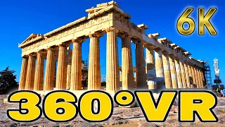 360° VR Acropole Point Of View Parthenon Virtual Walkin Tour Athens Visit Greece 6K 3D Reality HD 4K