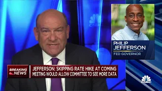 Fed Gov. Jefferson: Skipping rate hike at the coming meeting would allow committee to see more data