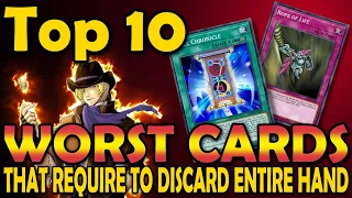 Top 10 Worst Cards That Require You to Discard Your Entire Hand in Yugioh