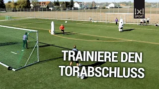 Torschusstraining: Der Torschuss-Parcours - Fußballübung: Trainiere den Torabschluss