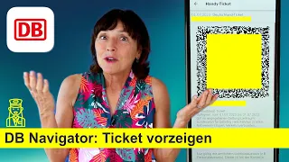 Ticket in der App DB Navigator dem Schaffner vorzeigen. Tickets in der App finden.