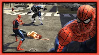 Spider-Man: Web of Shadows - Red Suit vs Venom in First Mission (Red Suit Abilities Mod)