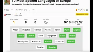 10 most spoken languages in Europe! *according to sporcle* #learning #geography #europe #language
