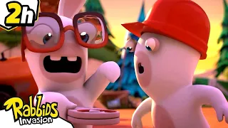 No ! Don't push the Button Rabbid! |  RABBIDS INVASION | 2H New compilation | Cartoon for Kids