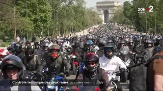 France 2, 20 heures : colère des motards contre le CT