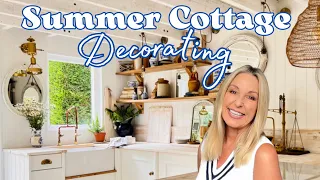 COTTAGE DECOR (with a pop of BLUE!) ~ SUMMER DECORATE WITH ME 2023 ~ THRIFT HAUL