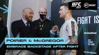 Incredible moment as Conor McGregor and Dustin Poirier meet backstage after UFC 257