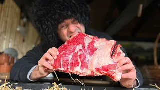 CRAZY MEAT DISH in my Siberian village