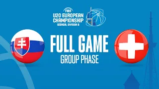 Slovakia v Switzerland | Full Basketball Game | FIBA U20 European Championship 2022 - Division B