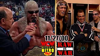 WWF RAW vs. WCW Nitro - November 27, 2000 Full Breakdown - WCW Champ Steiner Calls Out Rock & Austin