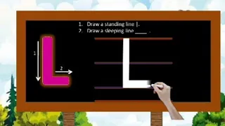 Learn and write Capital Letter L for nursery kids.