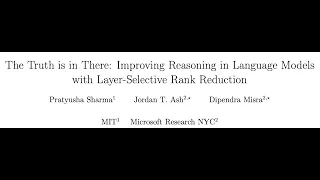 [short] The Truth is in There: Improving Reasoning in Language Models with Layer-Selective Rank ...