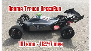 Arrma Typhon SpeedRun 181 kmh / 112.47 mph