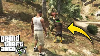 chop pelea CONTRA EI Bigfoot En GTA5 , GTA V EXPERIMETORS