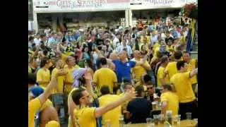 EURO 2012. Kiev. 11.06. Swedish Fan Zone in Kiev, before the match - Ukraine: Sweden. Video 03.