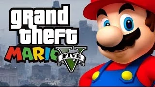 Grand Theft Mario GTA 5 Funny Moments - "GTA 5 PC MODS" - MARIO