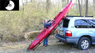 EZ Rec Rack- loading a kayak in 1 minute and 15 seconds.