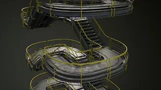 Houdini | Procedural Scifi Stairs