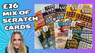 £26 MIX OF UK SCRATCH CARDS #scratchcards #lottery #winners