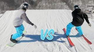 Skiing vs. Snowboarding: What's Easier To Learn In The Terrain Park??