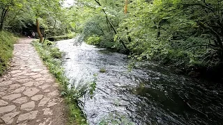 Dovedale river walk and Thorpe Cloud - Peak District (natural, no music or commentary)