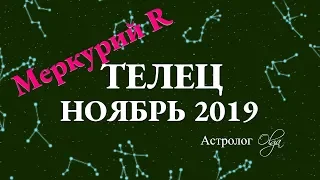 ГОРОСКОП - НОЯБРЬ 2019 для ТЕЛЬЦА. Меркурий Ретро. Астролог Olga