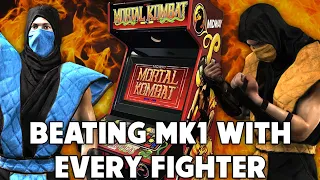 Beating Mortal Kombat (1992) With EVERY FIGHTER In The Game!