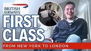 I flew British Airways FIRST CLASS from New York to London!