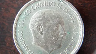 ¿Cuánto valen las 5 pesetas de plata? 5 Pesetas  Madrid 1957, Estrella 52