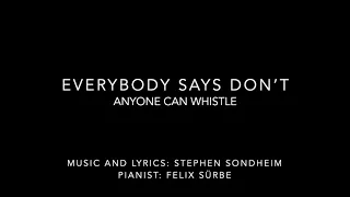 Everybody Says Don't: Anyone Can Whistle (Piano Accompaniment)