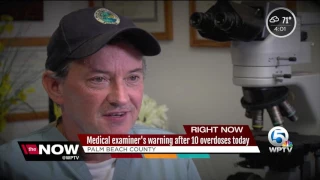 Medical examiner's warning after 10 overdoses today