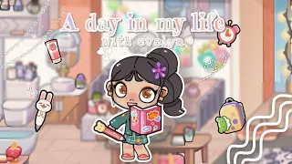 🌷「 A day in my life」|with evelyn [go to school,before school]✨|drama avatar world