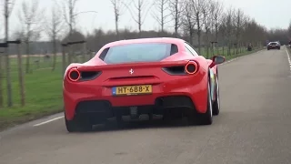 Ferrari 488 GTB - Start Up, Accelerations & V8 Twin Turbo Sounds!