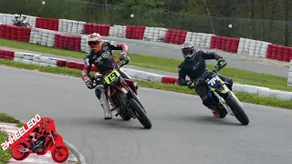Chasing husqy 450 on my SXV550 Supermoto at Spa Kart | Onboard compilation