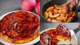 1 EGG APPLE UPSIDE DOWN CAKE RECIPE | CARAMEL APPLE UPSIDE DOWN CAKE | DELICIOUS APPLE CARAMEL CAKE