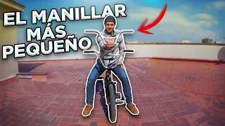 ME PONGO EL MANILLAR DE BMX MÁS PEQUEÑO DEL MUNDO - Probando trucos con mi hermano!!