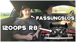 1200PS R8 Biturbo Probefahrt ESKALIERT KOMPLETT!