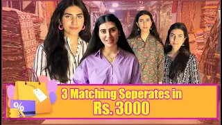 3 Matching Separates in Rs. 3000 | Difficult Challenge | Liberty Market | Lahore | Vlog |