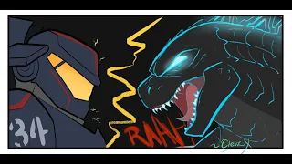Godzilla KOTM | Godzilla VS Gipsy Danger! (Godzilla Comic Dub) (Pacific Rim X Godzilla Comic)