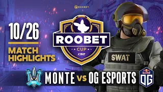 WORO2K SHINES IN THE SERIES AGAINST OG +24 - MONTE vs. OG | Roobet Cup 2023 | Day 2