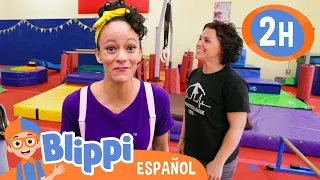 ¡Saltos y Vueltas con Meekah en el Gimnasio! | Blippi | Moonbug Kids - Parque en Vivo!